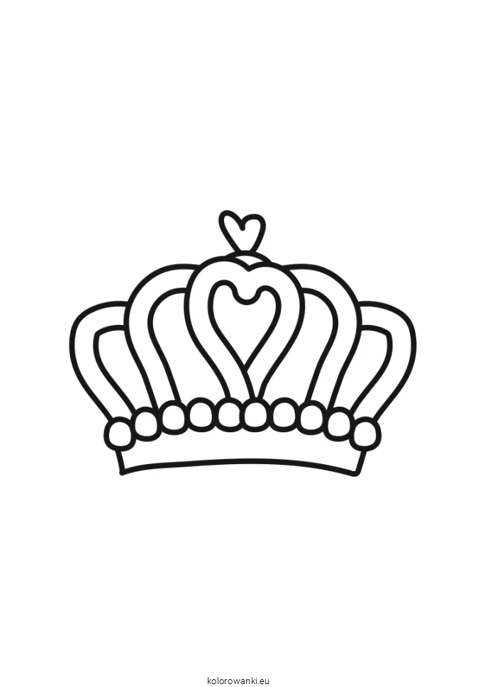 korona królowej kolorowanka