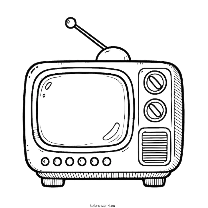stary telewizor kolorowanka