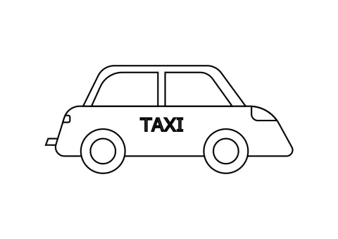 taxi kolorowanka