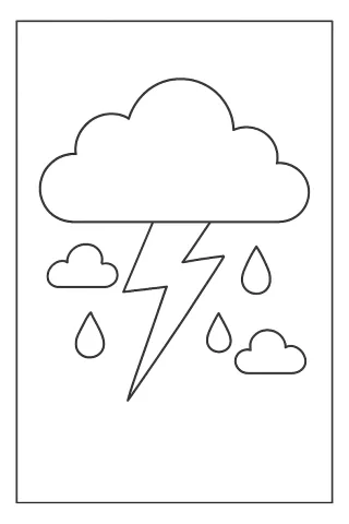 burza kolorowanka dla najmłodszych