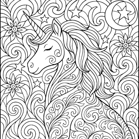 jednorożec kolorowanka dla dorosłych