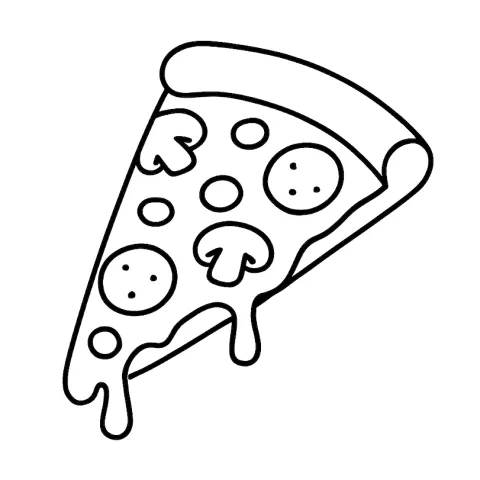 kawełek pizzy kolorowanka