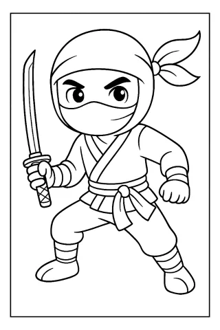 kolorowanka ninja
