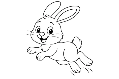 skaczący króliczek kolorowanka