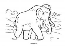 kolorowanka mamut