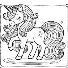 mały jednorożec kolorowanka