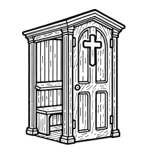 konfesjonał kolorowanka