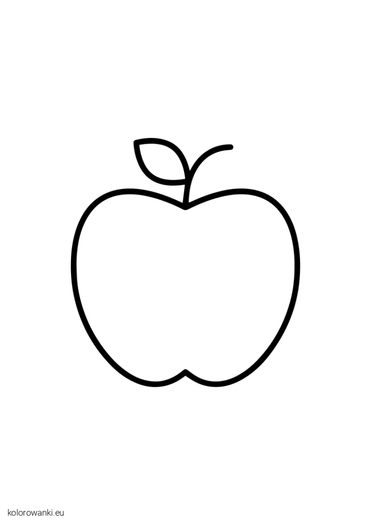 jabłko kolorowanka